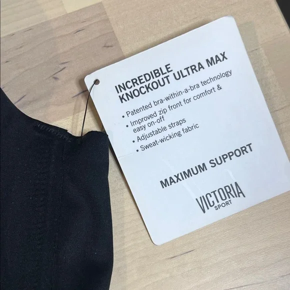 Women's Black Sports Bra - Picture 3 of 5